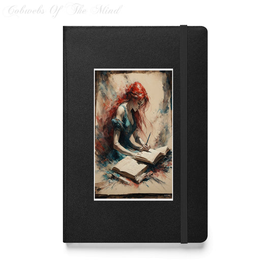 Whispers of the Soul - Hardcover Journal Notebook Cobwebs Of The Mind Journals notebooks Printful DA Art > Digital Art > Cobwebs Of The Mind > Abstract > Digital Compositions Black