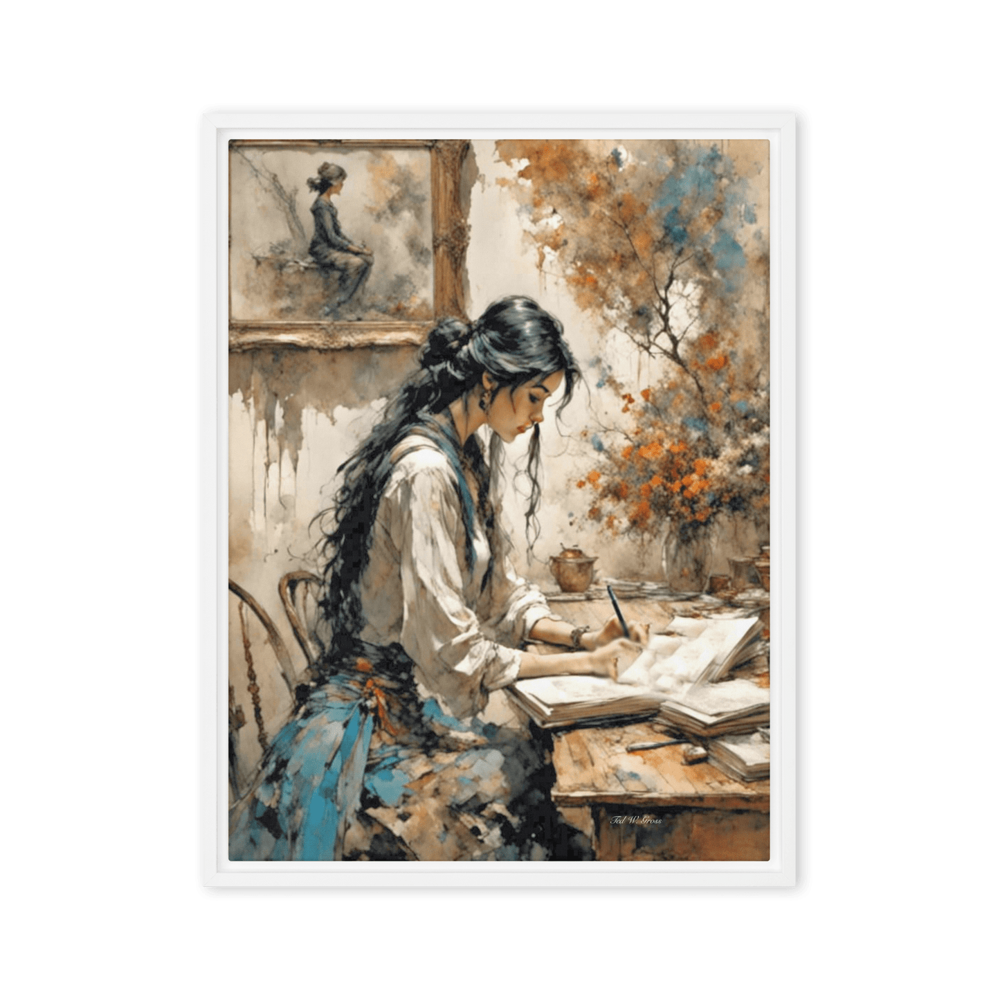 Writer's Sanctuary - Framed Canvas Home & Garden > Decor > Artwork > Posters, Prints, & Visual Artwork